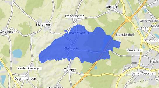 Bodenrichtwertkarte Freiburg im Breisgau Opfingen